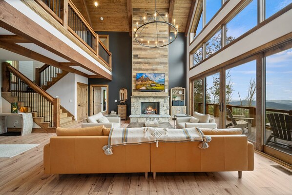 TV, fireplace, table football