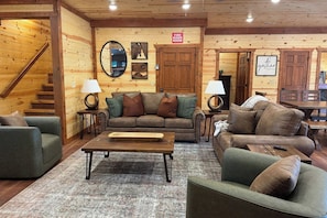 Smart TV, fireplace, video games