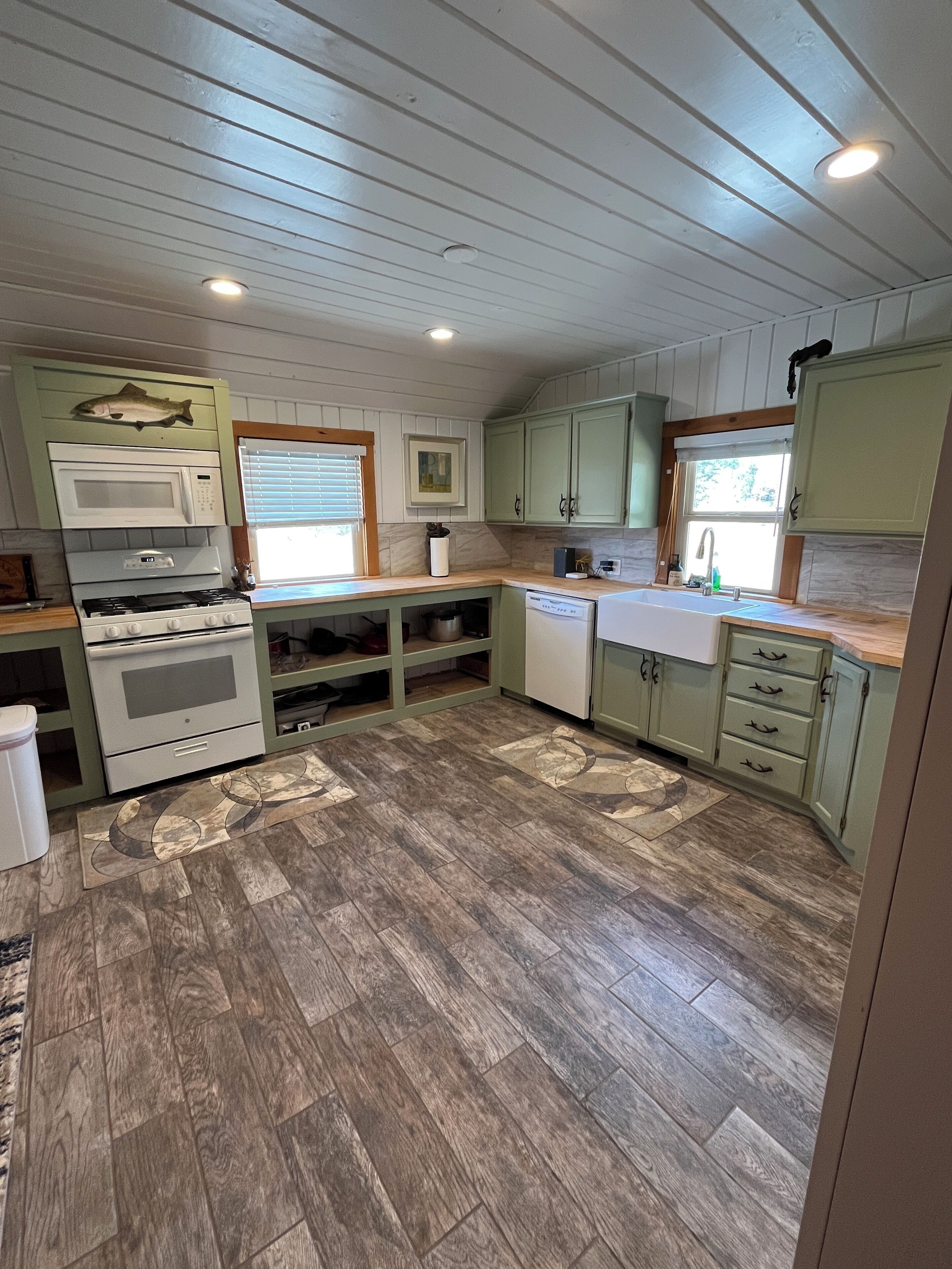 Microwave, oven, stovetop, dishwasher