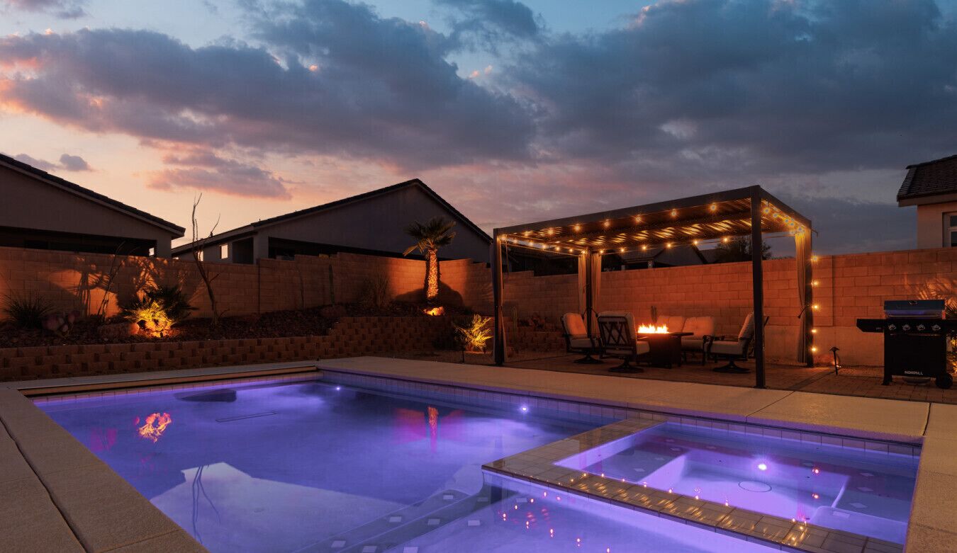 Piscine extérieure, piscine chauffée