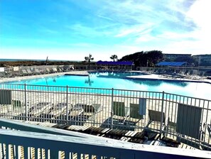 Outdoor pool - Calming lagoon view 2 BR condo on Hilton Head Island.  (Hilton Head Island)