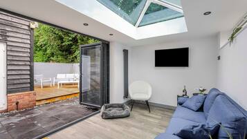 TV, fireplace, stereo