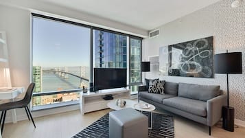 Smart TV, fireplace