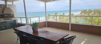 Beautiful beachfront penthouse, right on the sand, with a private barbecue area.