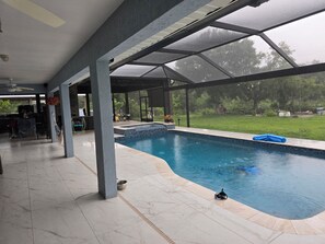 Outdoor pool, a heated pool