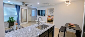 Funky Modern Retreat w/ Patio, Pool & Covered Parking