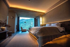 Habitación Elite con 2 camas individuales, vista a la montaña | Ropa de cama de alta calidad, edredón y decoración personalizada