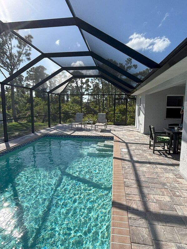 A heated pool