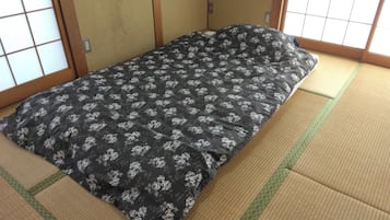 Desk, free WiFi, bed sheets