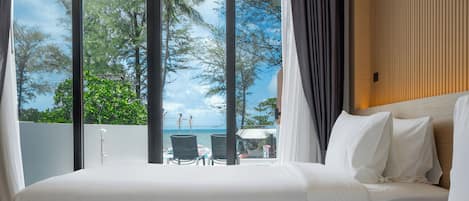 Villa, vue mer | Literie de qualité supérieure, bureau