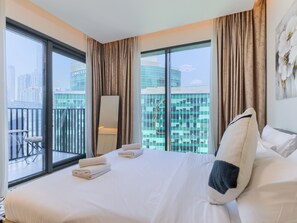 Deluxe Studio, Balcony, City View | Free WiFi - Ahad Residences - Business Bay  (Dubai)