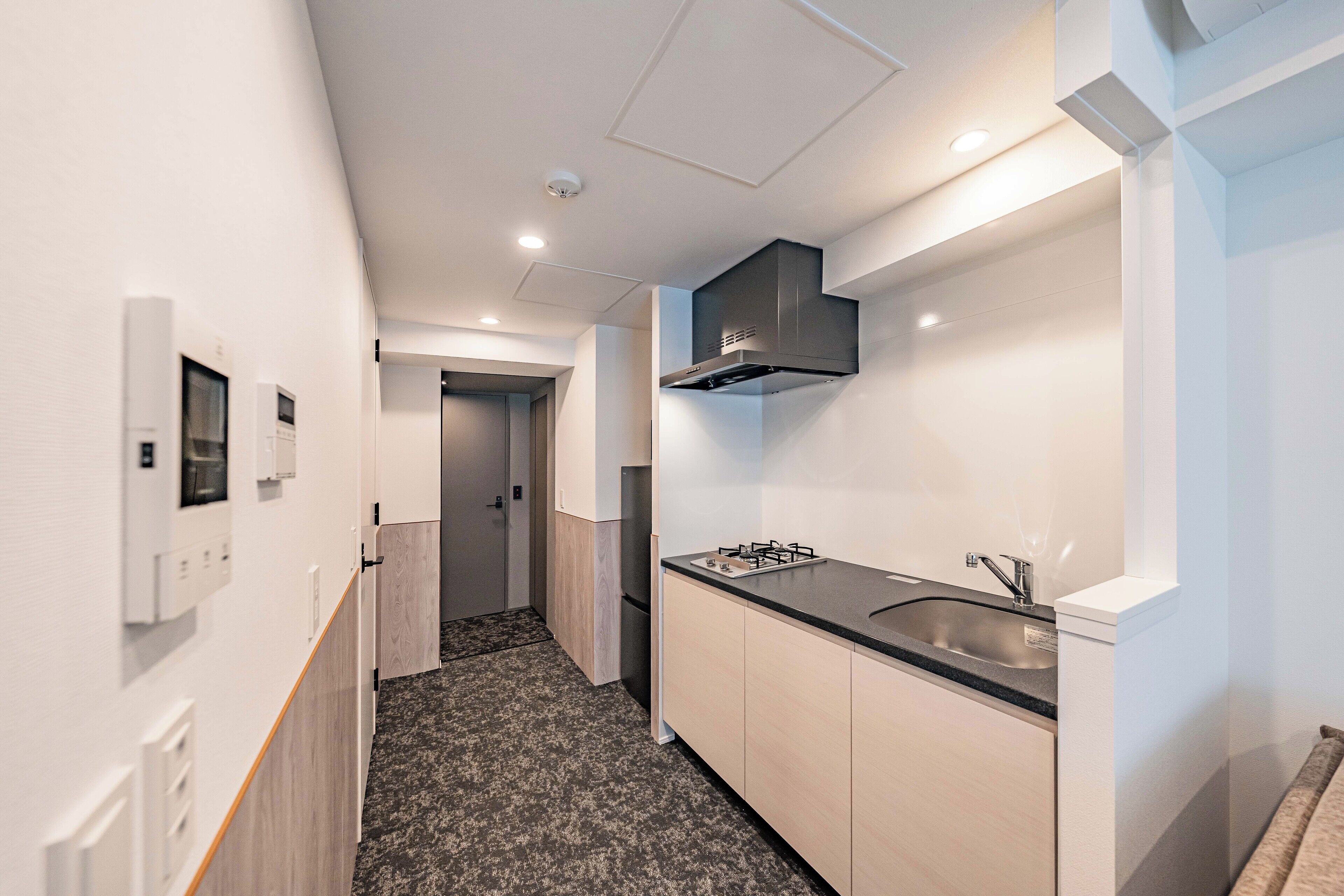 Quarto duplo luxo, para não fumantes (203) | Cozinha privada | Geladeira, micro-ondas, cooktop, talheres/pratos/utensílios de cozinha