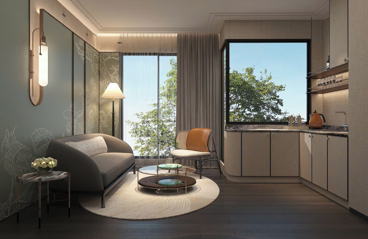 プレジデンシャル スイート シティビュー | リビング エリア | 40 インチのスマートテレビ (デジタル放送視聴可)、PC モニター、プリンター