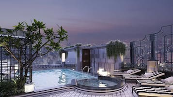 Outdoor pool, open 6:00 AM to 7:00 PM, pool umbrellas, pool loungers
