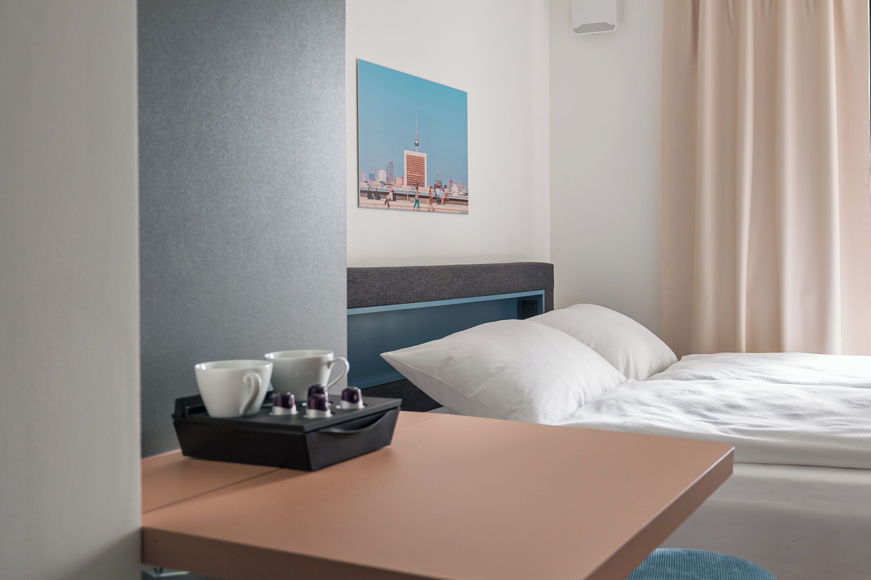 Laptop workspace, free WiFi