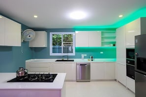 Villa, Patio | Private kitchen - Renovated 3BR Pool Villa Near Beach V228 (Bophut)