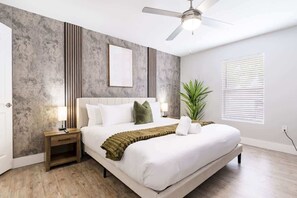 2 bedrooms, iron/ironing board, WiFi, bed sheets