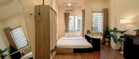 1 slaapkamer, een strijkplank/strijkijzer, wifi