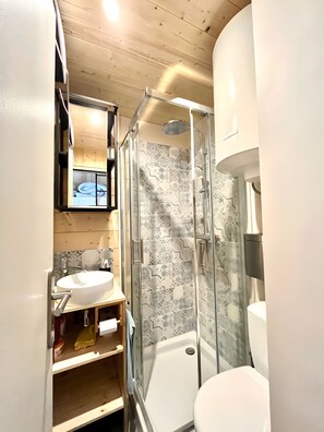Shower, hair dryer
