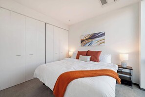 1 bedroom, iron/ironing board, travel crib, WiFi