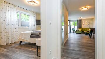 1 Schlafzimmer, BĂŒgeleisen/BĂŒgelbrett, Reisekinderbett, kostenloses WLAN