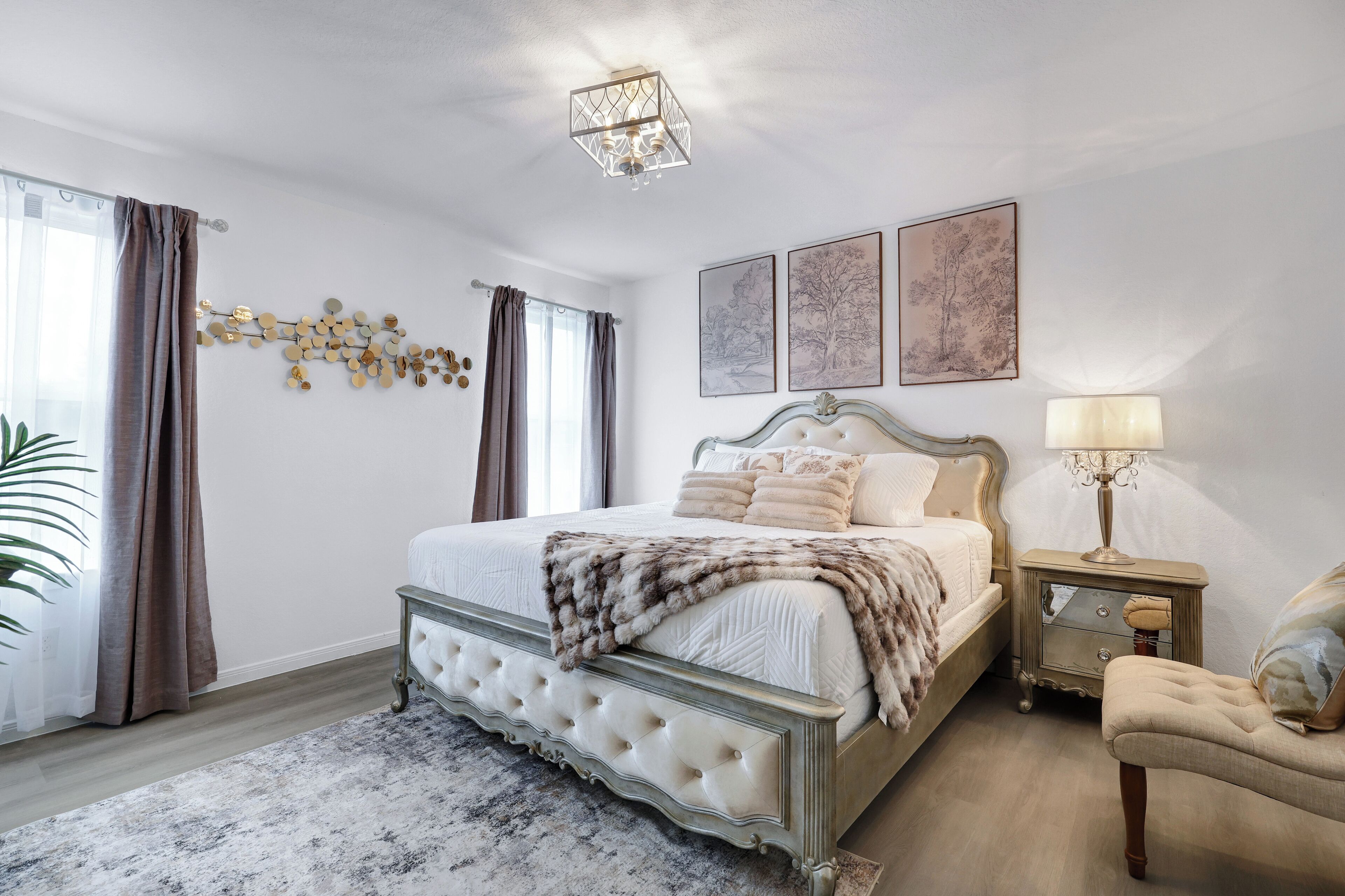 4 chambres, bureau, fer et planche à repasser, accès au Wi-Fi (inclus)