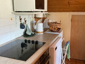 Fridge, microwave, dishwasher