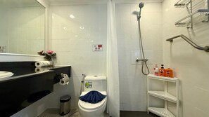 Dusche, Haartrockner, Handtücher