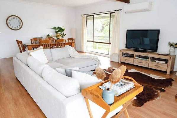 Fernseher, Kamin