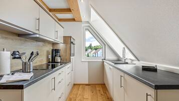 Fridge, oven, stovetop, dishwasher