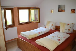 2 slaapkamers, een strijkplank/strijkijzer, wifi, beddengoed
