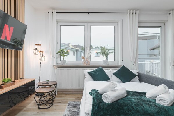 1 habitación, tabla de planchar con plancha, wifi gratis y ropa de cama 