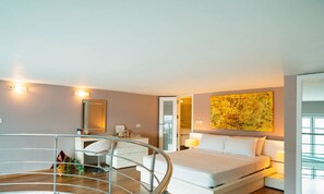 1 bedroom, desk, iron/ironing board, travel cot