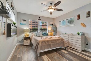 2 bedrooms, iron/ironing board, travel crib, WiFi
