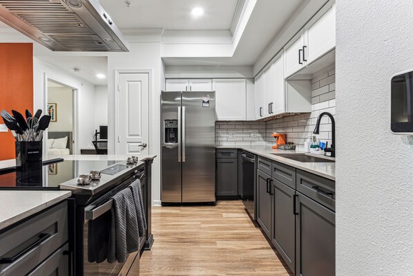 Microwave, oven, stovetop, dishwasher