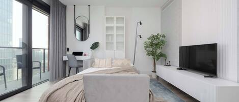 Bureau, fer et planche Ă repasser, lit parapluie, Wi-Fi