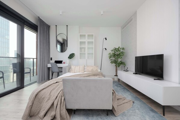 Desk, iron/ironing board, travel crib, WiFi