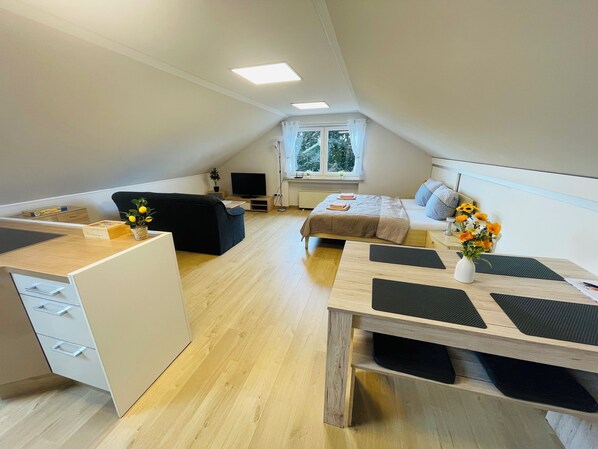 1 bedroom, iron/ironing board, travel crib, free WiFi