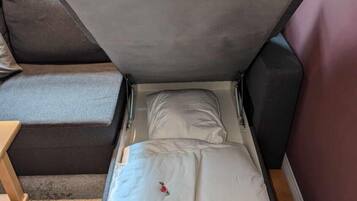 1 soverom, strykejern/-brett, wi-fi (inkludert) og sengetøy