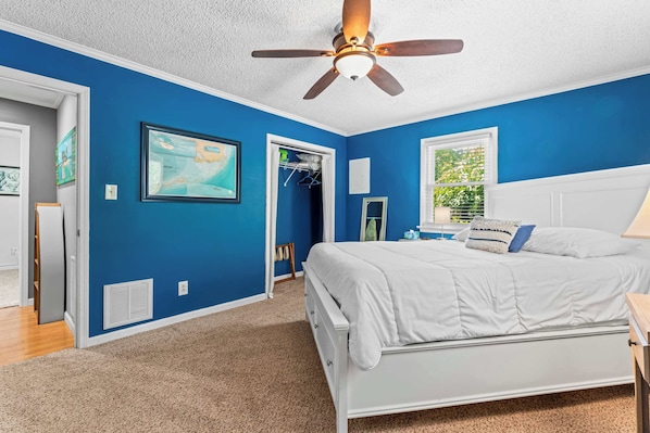 3 bedrooms, iron/ironing board, travel cot, WiFi