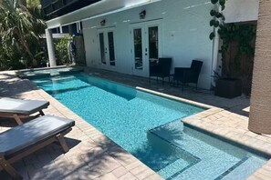 Outdoor pool, a heated pool