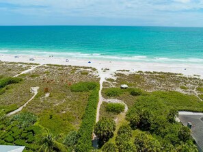 Beach nearby, sun loungers