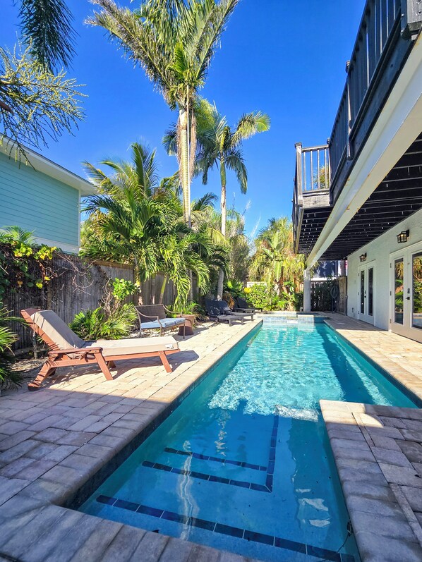 Outdoor pool, a heated pool