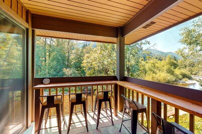 Riverfront Retreat Ski Golf Hike Kids and Dog Welcome!