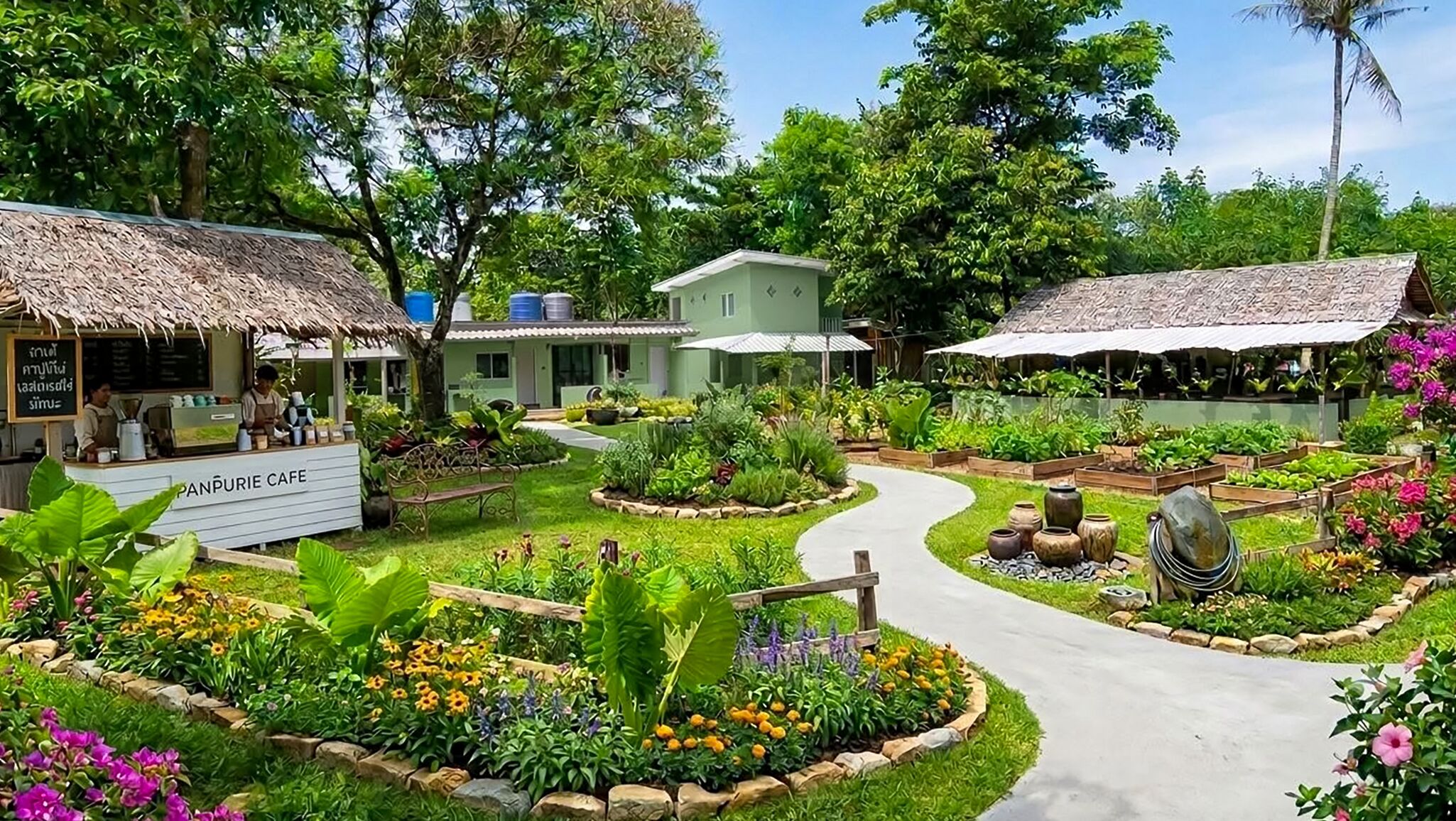 Pemandangan taman