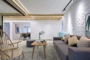 Senior Apartment, 4 Bedrooms, Kitchen | Living room - Book and Bed - Lujiazui (Shanghai)