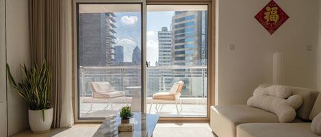 Senior Apartment, 2 Bedrooms, Balcony | Free WiFi, bed sheets