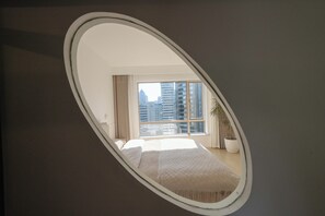 Senior Apartment, 2 Bedrooms, Balcony | Free WiFi, bed sheets