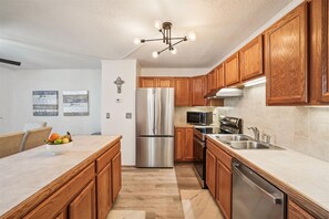 Condo, 2 Bedrooms | Private kitchen | Fridge, oven, coffee/tea maker, toaster - Mountain Meadows 203 2 Bedroom Condo (Frisco)