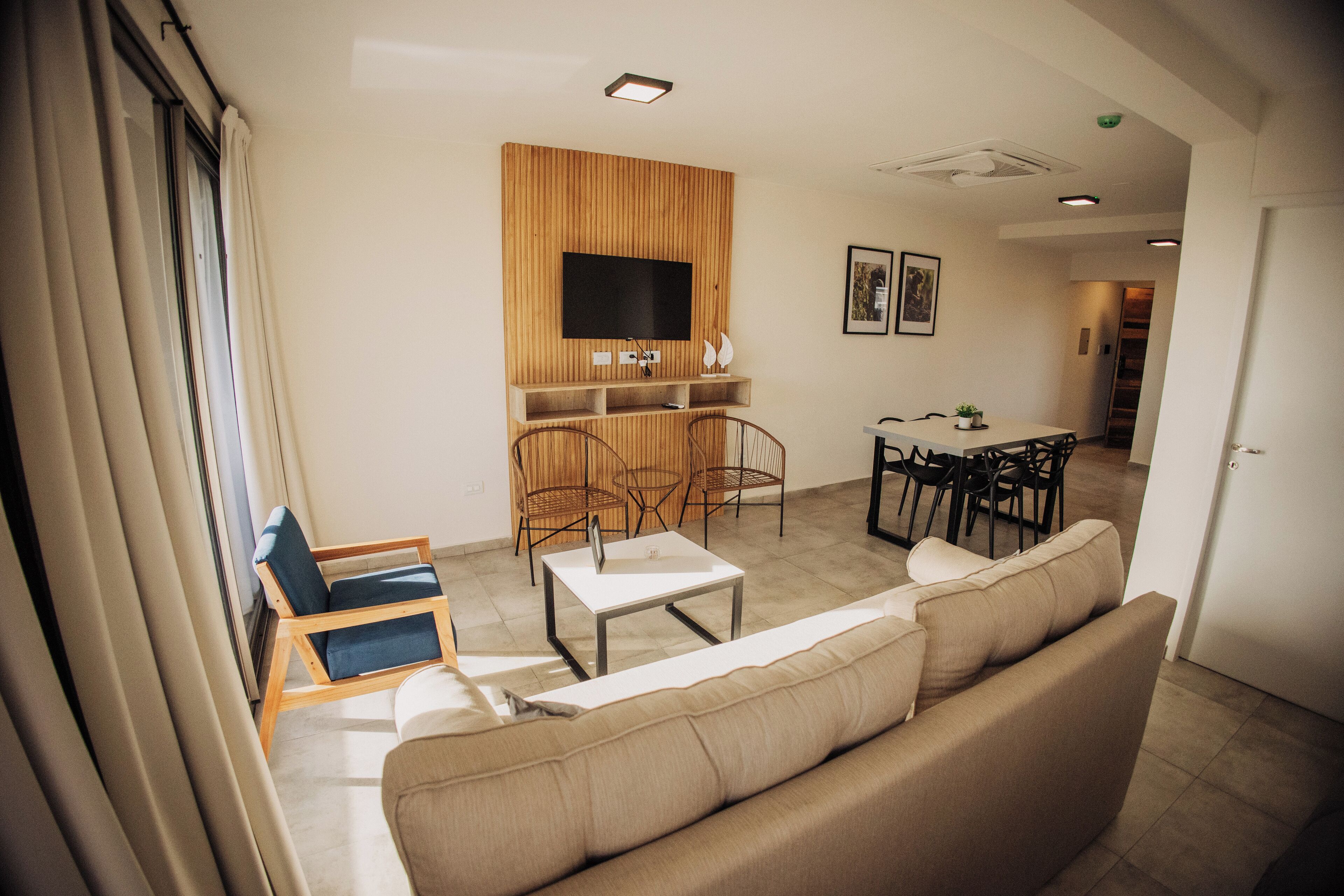 Deluxe Apartment, 1 Bedroom, Balcony, City View | Living area